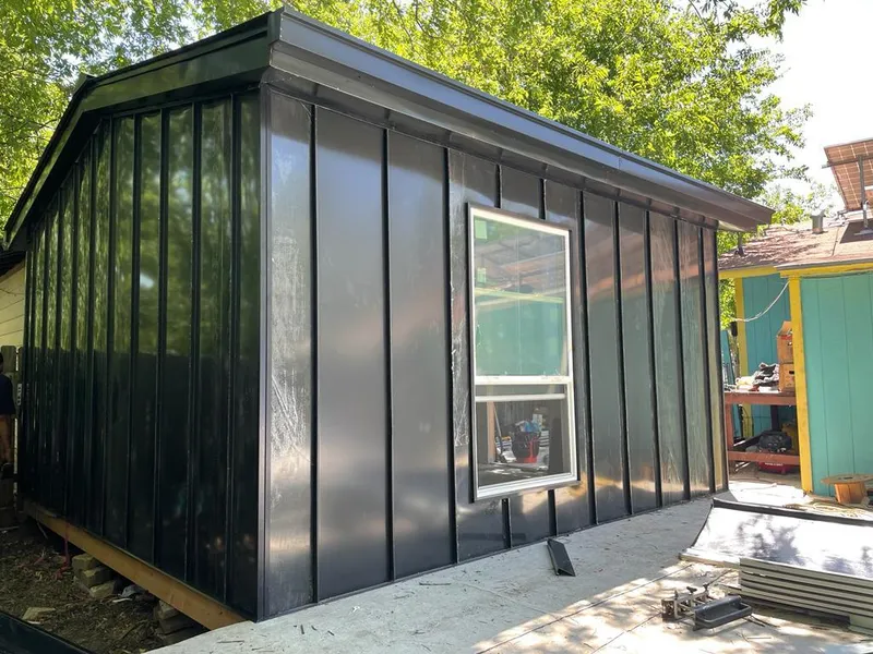 Black standing seam metal wall panels for Metal Roof Installation in Oak Hills